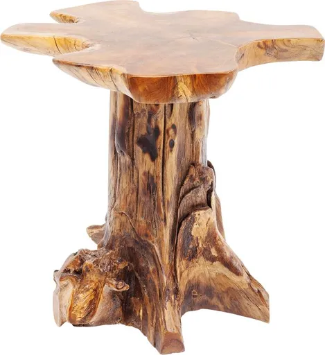 Beistelltisch- D ca. 40 cm,  Teak, Massivholz, Lackiert