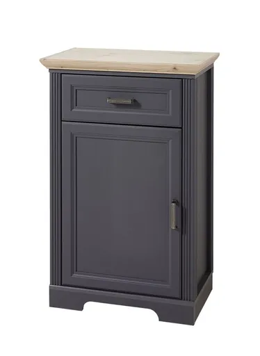 Schuhschrank - B ca. 65 cm, Graphit, Artisan Eiche Nachbildung