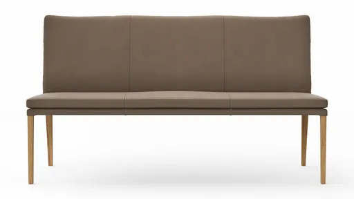 Polsterbank Tuma - Breite ca. 175 cm, Leder, Sand