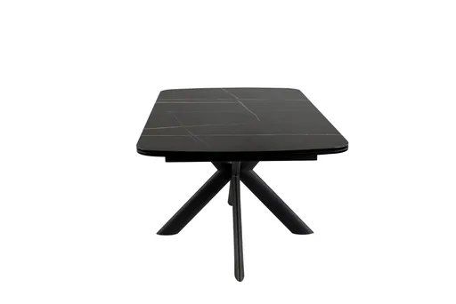 Esstisch MAXIE - ausziehbar, LB ca. 190x98 cm, Glaskeramik, Anthrazit Struktur
