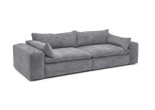 Sofa - 3-Sitzer, Stoff, Grau