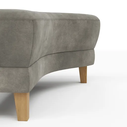 Hocker Stamford - gebogen, Rechts, LB ca. 89x65 cm, Stoff, Anthrazit