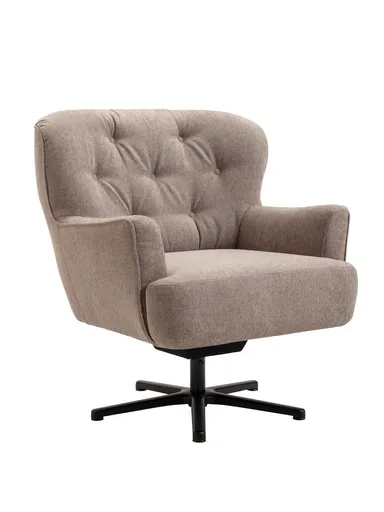 Sessel Scranton - drehbar, Stoff, Hellbraun
