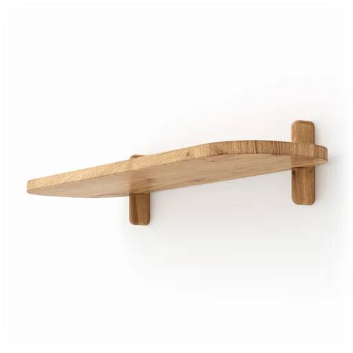 Wandregal Signe - B ca. 78 cm, Asteiche massiv, Geölt