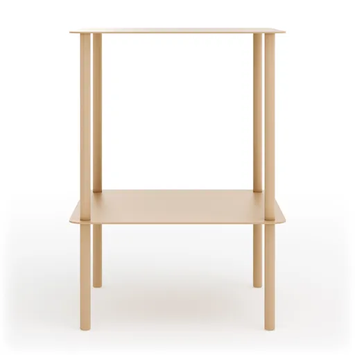 Beistelltisch Dagny - BHT ca. 40x55x40 cm, Quadratisch, Metall, Beige