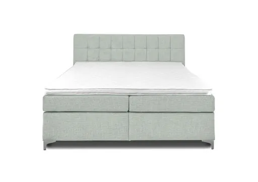 Boxspringbett HINDA- Liegefläche ca. 180x200 cm, Stoff, Hellgrün, Bonell/Bonell