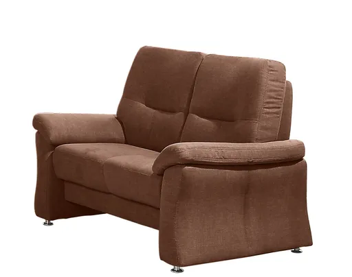 Sofa - 2-Sitzer, Stoff, Braun