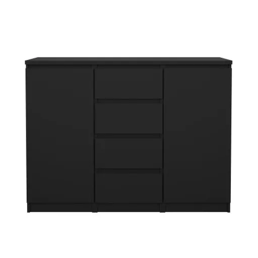 Kommode - B ca. 121 cm, Schwarz 