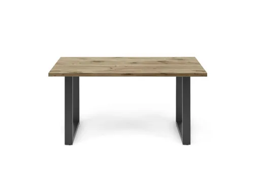 Esstisch - LB ca. 140x90 cm, Viking Eiche, Schwarz