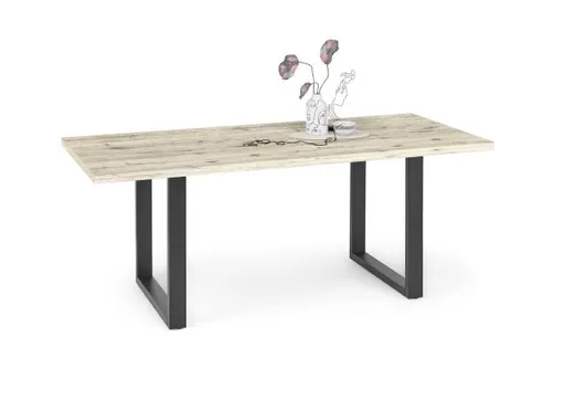 Esstisch - LB ca. 200x100 cm, Sandeiche, Schwarz