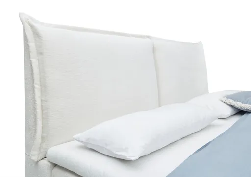 Boxspringbett SANDRIN A- Liegefläche ca. 180x200 cm, Stoff, Weiß