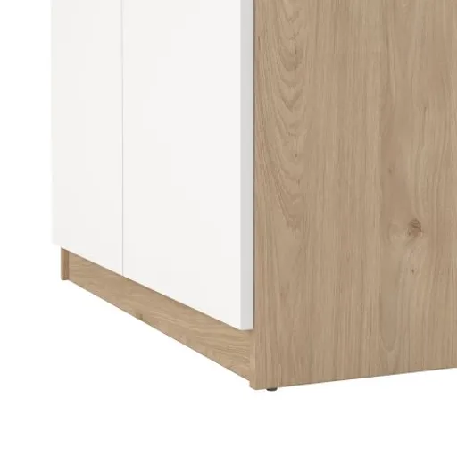 Schuhschrank - B ca. 81 cm, Jackson Hickory Nachbildung, Weiß