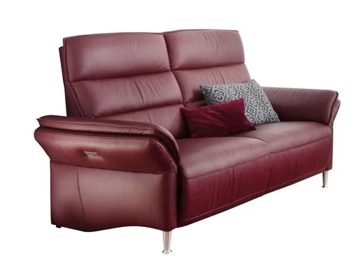 Sofa - 3-Sitzer, Leder, Rot