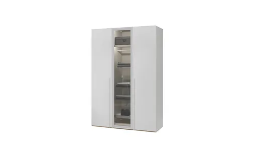 Drehtürenschrank JOIN IT- B ca. 152 cm, Weiss, Glas