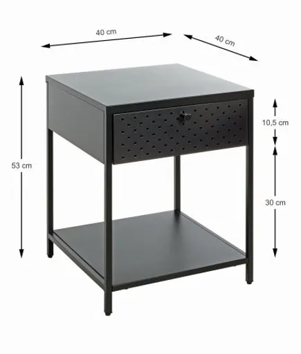 Konsolentisch - B/H/T ca. 40x53x40 cm, Schwarz