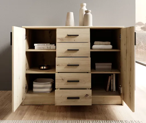 Kommode - B ca. 109 cm, Artisan Eiche Nachbildung