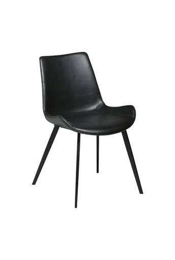 Stuhl - Kunstleder, Schwarz Vintage