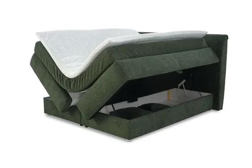 Boxspringbett JILLIAN MIX- Liegefläche ca. 180x200 cm, Stoff, Grün