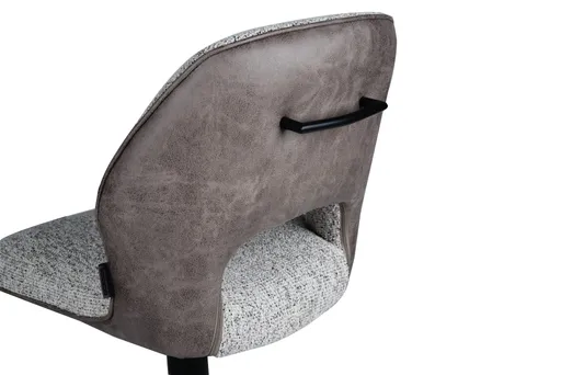 Barhocker MAILE - drehbar, höhenverstellbar, Stoff, Braun