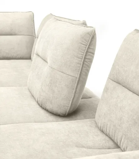 Ecksofa PAYTON - 2-Sitzer, Ecke rechts inkl. Rückenneigung, Armteilverstellung, Stoff, Kupfer