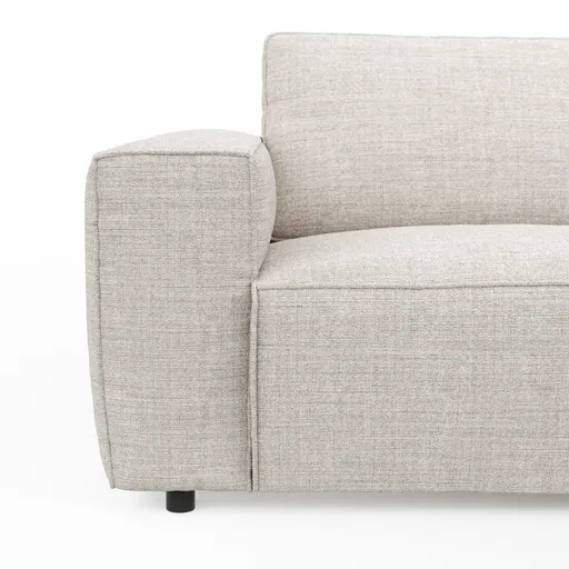 Ecksofa Lilaia - 1,5-Sitzer XL mit Chaise Longue XL rechts, Stoff, Kaschmir