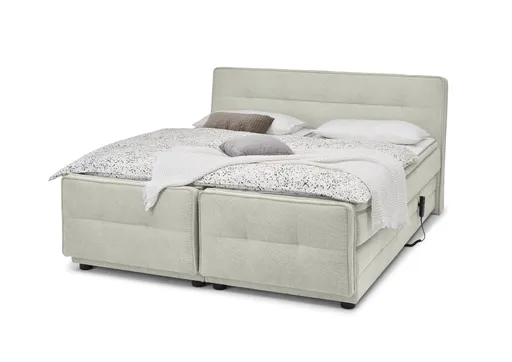 Boxspringbett- Liegefläche ca. 180x200 cm, Stoff, Beige