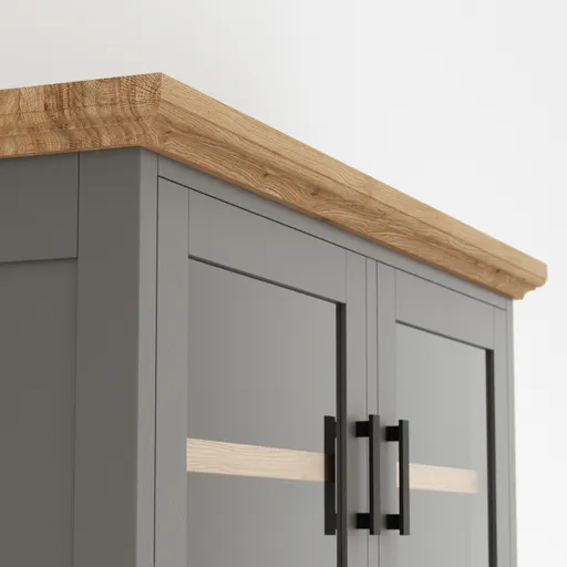 Highboard Litchfield Oak - Stone, Non-Antique / Nature Oil
