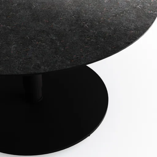 Couchtisch Camas - LBH ca. 75x75x42 cm, Keramik, Schwarz