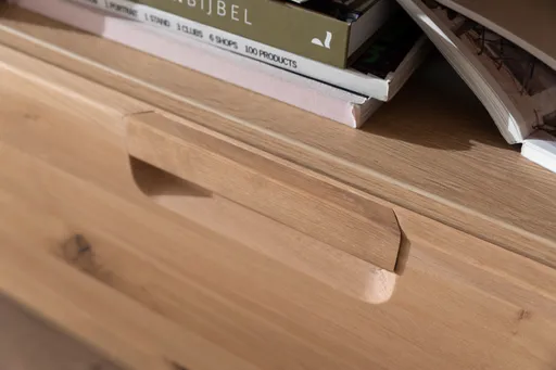 Wohnwand - Eiche Nachbildung, Eiche massiv geölt