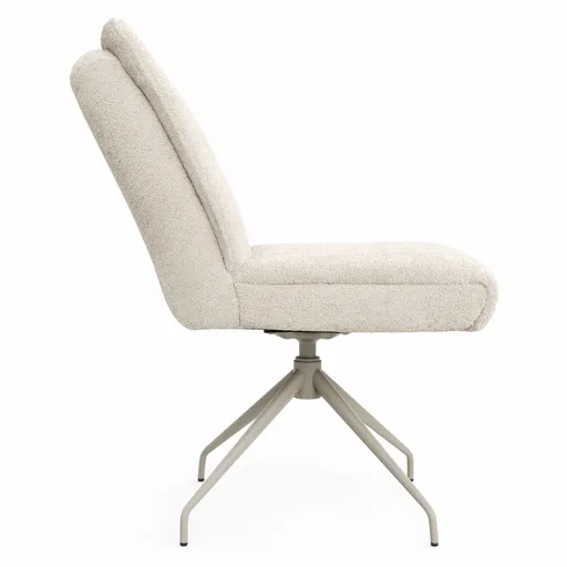 Stuhl Evania - Dreh und Relax-Funktion, hoher Rücken, Stoff, Creme