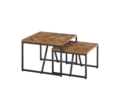 Couchtisch - 2er Set, B/H/T ca. 60x45x60 cm, Teakholz 