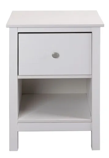 Nachtkommode - B ca. 47 cm, Weiß