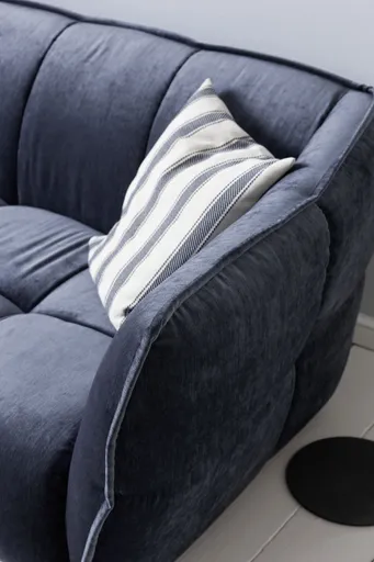 Sofa Hedda - 3-Sitzer, Stoff, Dunkelblau