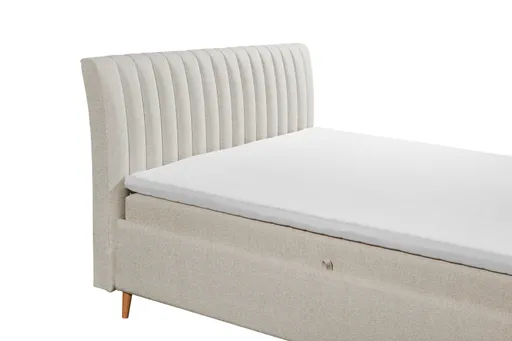 Boxbett - Liegefläche ca. 180x200 cm, Stoff, Beige