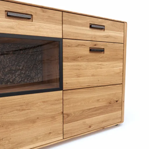 Sideboard Vigo - Wildeiche massiv, Natur geölt