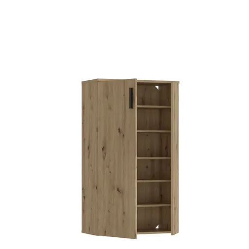 Schuhschrank FINLEI - B. ca. 70 cm, Eiche Dekor