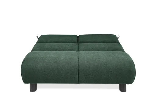 Faltsofa EBBY - 2-Sitzer ohne Armlehne, 140 cm inkl. Schlaffunktion/Relaxfunktion, Stoff, Dunkelgrün