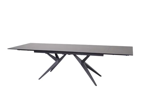 Esstisch MICHELA - ausziehbar, LB ca. 180x95 cm, Glaskeramik, Dunkelgrau