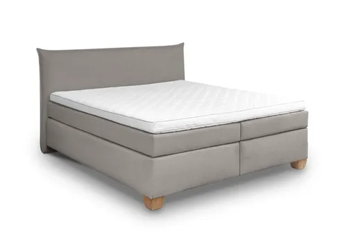  Boxspringbett HADAI- Liegefläche ca. 180x200 cm, Stoff, Dunkelgrau, TFK H2/TFK H3