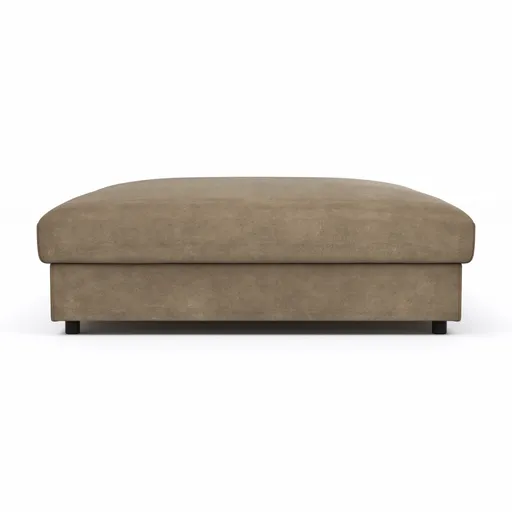 Hocker Stormy - LB ca. 110x110 cm, Stoff, Rauchbraun