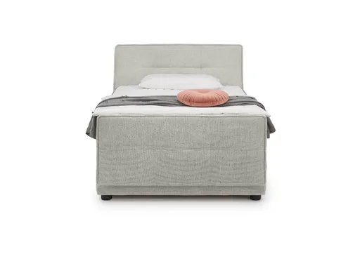Boxspringbett- Liegefläche ca. 120x200 cm, Stoff, Beige
