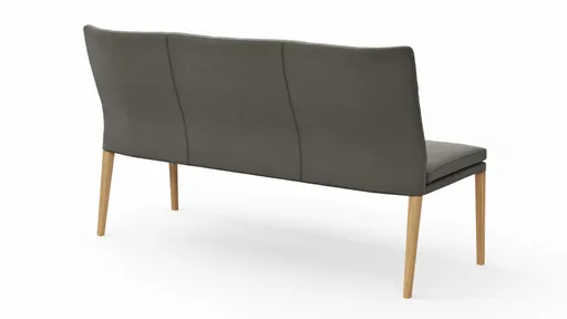 Polsterbank Tuma - Breite ca. 175 cm, Leder, Grau