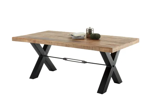 Esstisch - LB ca. 200x100 cm, Mango massiv, Schwarz