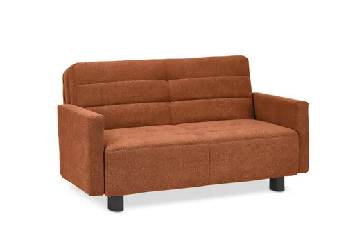 Faltsofa Easy - 2-Sitzer, ca. 140 cm inkl. Schlaffunktion/Armlehne verstellbar, Stoff, Rot