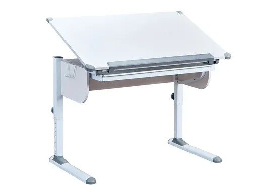 Schreibtisch - höhenverstellbar, LB ca. 110x68 cm, Weiß