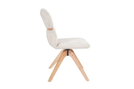 Stuhl MAROU - drehbar, Stoff, Beige
