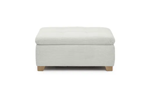 Hocker JAMILA - Stoff, Beige