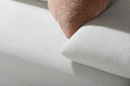 Einzelliege - Schlaffunktion mit Bettkasten, Armteil verstellbar, Stoff, Weiß