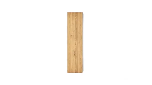 Schwebetürenschrank Colorado - B ca. 307 cm, Eichenfurnier mit Glas weiss