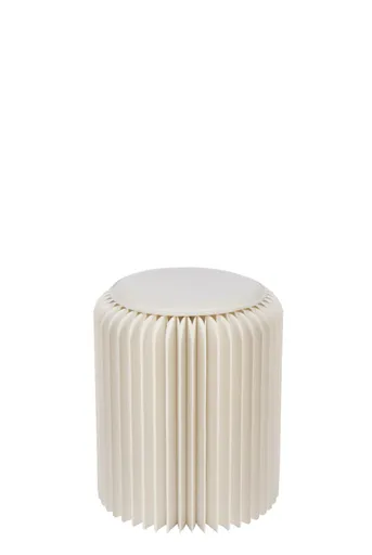 Sitzhocker - DH ca. 36x42 cm, Weiß-Creme